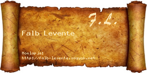 Falb Levente névjegykártya